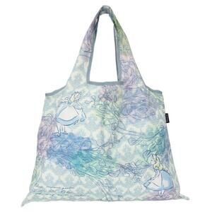 Disney Alice In Wonderland Reusable Shopping Tote Bag Compact Purple Teal